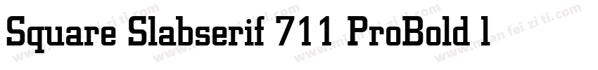 Square Slabserif 711 ProBold ltalic字体转换